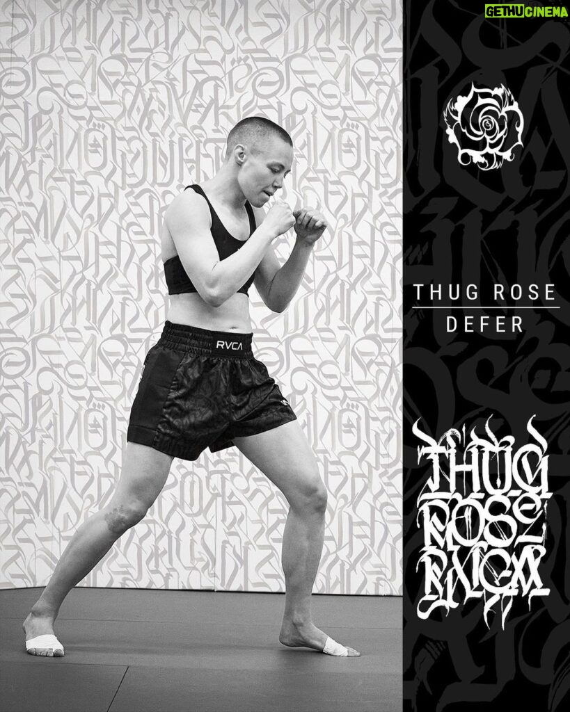 Rose Namajunas Instagram - Thug Rose X Defer 🌹 A Collaboration with 2 x UFC World Champion @rosenamajunas and Los Angeles pioneer graffiti artist @deferk2s inspired by telling their authentic story through their craft, whether it be mix martial arts or street art. Combat sport meets the streets in a sport collection for mens and womens with all the perfomance attributes. Now available in the best retail stores around the world and online in the link 🌐 @rosenamajunas @deferk2s @rvca @rvcasport @pmtenore #balanceofopposites #rvcasport