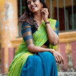 Roshini Haripriyan Instagram - Pachaaaa !!♥️♥️ Outfit @ivalinmabia Photography @rightfilmer #cookwithcomali #cookwithcomali3 #roshni #roshniharipriyan Chennai, India