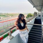 Roshni Walia Instagram - Don’t take your eyes off the trophy ;) . . . Outfit - @bonkers.corner . . . #motogp #roshniwalia #explore #foryou #race #india #delhi 🔚 Budhh International Circuit