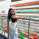 Roshni Walia Instagram - Don’t take your eyes off the trophy ;) . . . Outfit - @bonkers.corner . . . #motogp #roshniwalia #explore #foryou #race #india #delhi 🔚 Budhh International Circuit