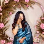 Roshni Walia Instagram - In my desi girl era 🙈 . . . #saree - @aynaa_in . . . #look #saree #ganeshchaturthi #roshniwalia 🔚