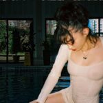Rowan Blanchard Instagram – Filming alone in Canada ⏳ playing in the pool 💦 playing with my self timer ⌛️