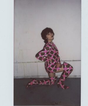 Rowan Blanchard Instagram - The Canada climate/work schedule has limited my outfits to leggings,  a parka and uggs, missing when @gabriel_held_vintage and I played around in his studio in September 🌹 the second photo is this perfect Todd Oldman thigh high boot set and the last is allllll vintage Prada 🤩