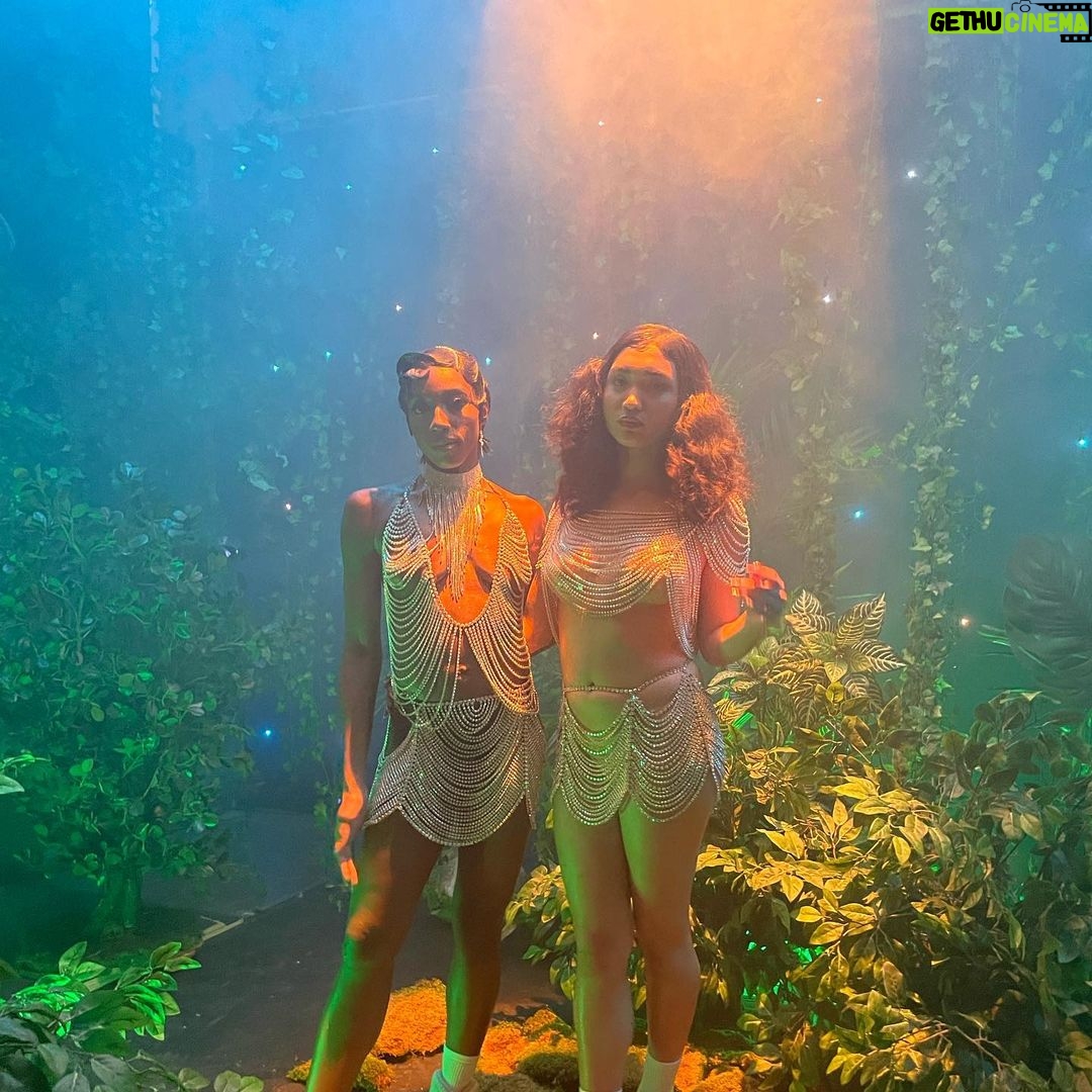 Rowan Blanchard Instagram - I love @ziwef and I loved getting to pull these looks and be fantasy girls together for her latest music video in the new episode of Ziwe 🥂😛 swipe until the end for an extra af video of me feeling this glam 😂❤️🤷♀️