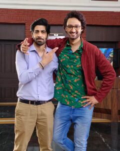 Rrahul Sudhir Instagram - Kya karney… Shooting 🤣😃 . . . #photoofday #potd #instagood #costars #instadaily #fyp #style #actor #instafashion #instamood #sourabhraajjain #srj