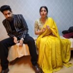 Rrahul Sudhir Instagram - We keep having our little concerts😉 DM for bookings 🤗 We perform at weddings, engagements and Mundans 👶🏼 Please suggest which songs we should perform next 🎤 🎶 Special thanks to our personal DOP @rachana.mistry.1604 for this beautifully captured video 🤗 And last but not the least our one and only audience @palak.purswani thankyou so much your resistance power is amazing 🤣 #makeuproom #makeuproomfun #bts #btsmoments #dabangiimulgiiaayireaayi #dabangiionsonytv Limelight Studio - Mumbai
