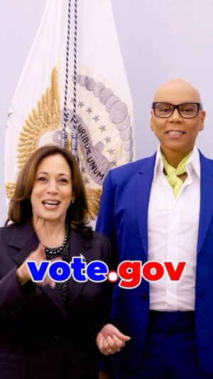 RuPaul Instagram - Now more than ever, we urge you to register to vote. Go to vote.gov and make sure your voice is heard!