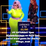 RuPaul Instagram - UK SATURDAY 5pm #CelebrityLingo on @ITV Fast-paced word game for charity! @lingotv_uk