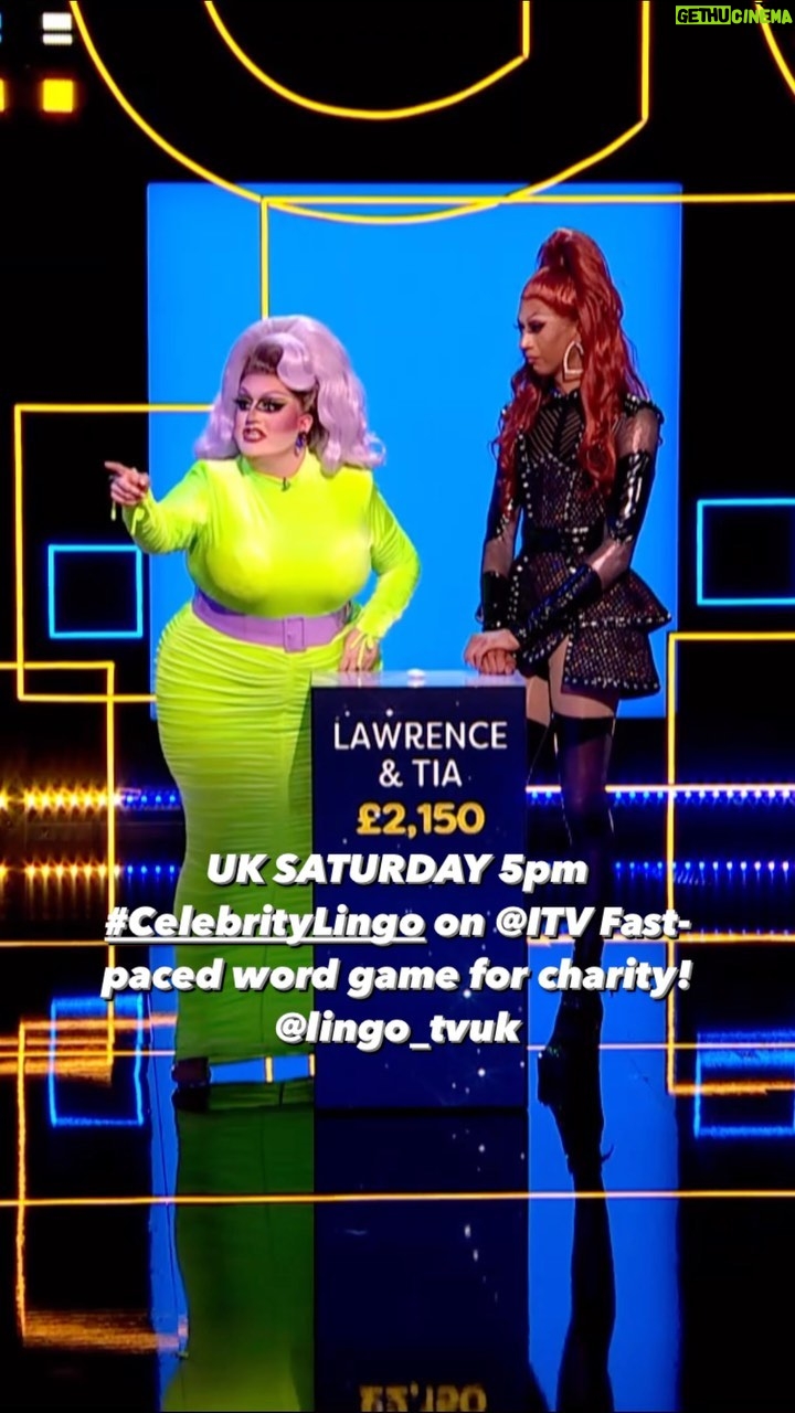 RuPaul Instagram - UK SATURDAY 5pm #CelebrityLingo on @ITV Fast-paced word game for charity! @lingotv_uk