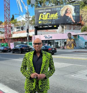RuPaul Instagram - In the ‘70s, my family knew how much I loved the brilliant billboards that lined the Sunset Strip. When we drove up to LA, they would drop me off on the corner of  Fairfax and Sunset Boulevard, and for hours, I’d walk up and down the Strip, captivated by the dazzling billboards featuring icons like Cher, Donna Summer, and Diana Ross. I’d pray that one day, I’d be among them. Dreams come true, and although I’ve had billboards here before, each new one feels like the first.

DragRace 16 returns tonight, and remember, If you can’t love yourself, how in the hell you gonna love somebody else?