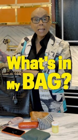 RuPaul Instagram - Switching bags? Think like a Boy Scout - BE PREPARED. #bakingsoda #lipbalm #Flashlight