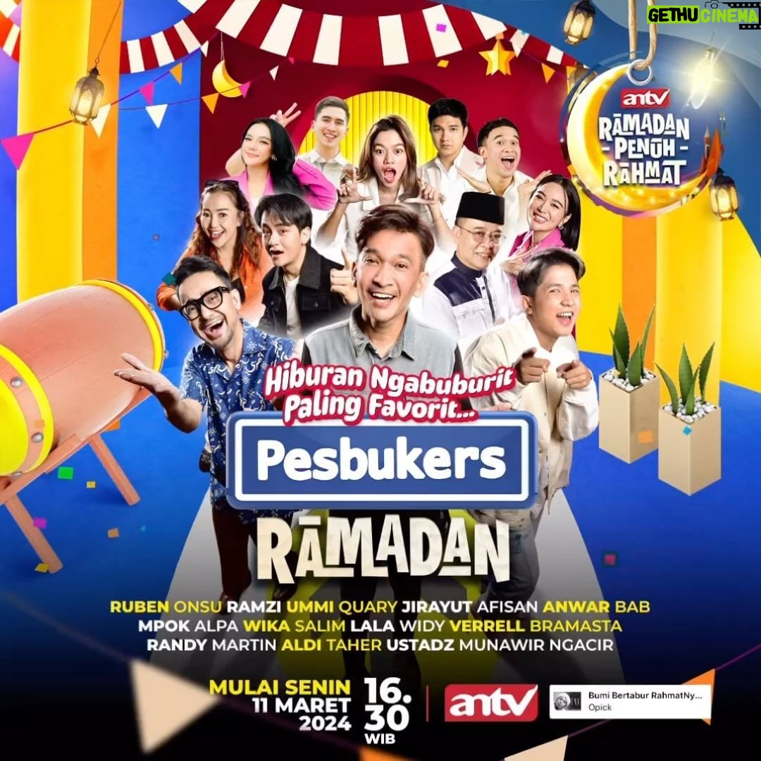 Ruben Onsu Instagram - PESBUKERS RAMADHAN Sampai ketemu besok ya, mulai lebih awal loh Jam 16.30 wib ya