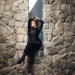 Rubina Dilaik Instagram - Black Magic ✨ . . . Shot by @smileplease_25 Managed by @jiggz_zala1188 Hair @irfanshaikh_hair_11.11 Makeup @neerajnavare.makeupartist Stylist @simstyles20 Outfit @miakee.official Over Coat @madaboutfashion_kejal Stockings @fashionstruc Accessories @ananaofficial Heels @sana.k.official