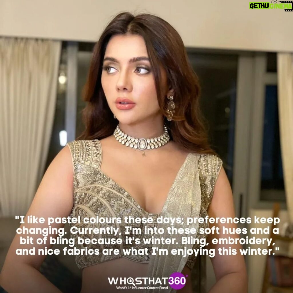 Ruhi Singh Instagram - Exclusive! From sarees to statement pieces: @ruhisingh12 opens up about her evolving style, embracing quality over trends and finding confidence in every outfit. ✨🔥 ✍️ @ipriyankabhatt #FashionInspo #Sarees #MissIndia #RuhiSingh #FashionTalk #Exclusive #WhosThat360
