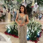 Ruhi Singh Instagram - What a beautiful star studded wedding reception 😍 wishing the newly weds lots of love! And had the greatest time at the club with my girls post that ❤️ For the wedding look - Photo @tejas.kudtarkar Styled by @anokha_ann Outfit @kaaishabyshalini Jewellery @koharbykanika Heels @louboutinworld Watch @rolex Pr coordination @papillonpublicrations Hmua @muadivyashetty