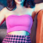 Ruhi Singh Instagram - In my Barbie meets Riverdale era 🫶🏻 @karanmehta_photography @styledbymusk #Barbie #socialcurrency #pink True Tramm Trunk