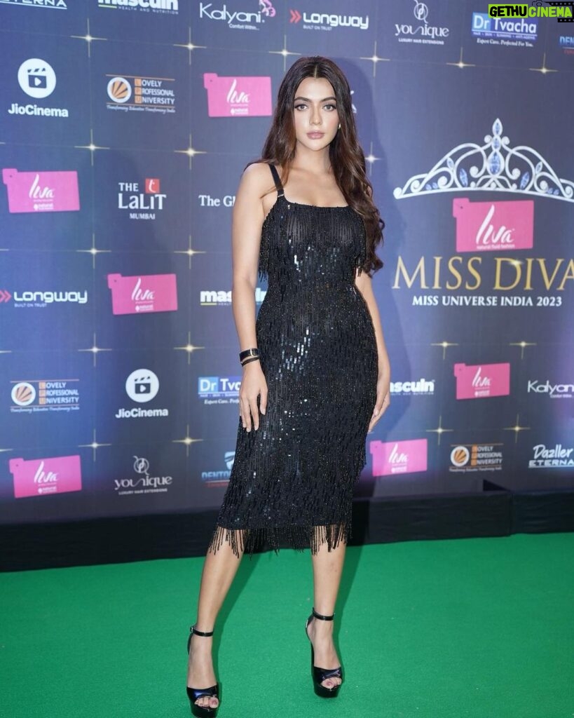 Ruhi Singh Instagram - Last night at Miss Universe India ❤️ Outfit @elisabettafranchi Hmua @muadivyashetty Photos @chiliverishiva