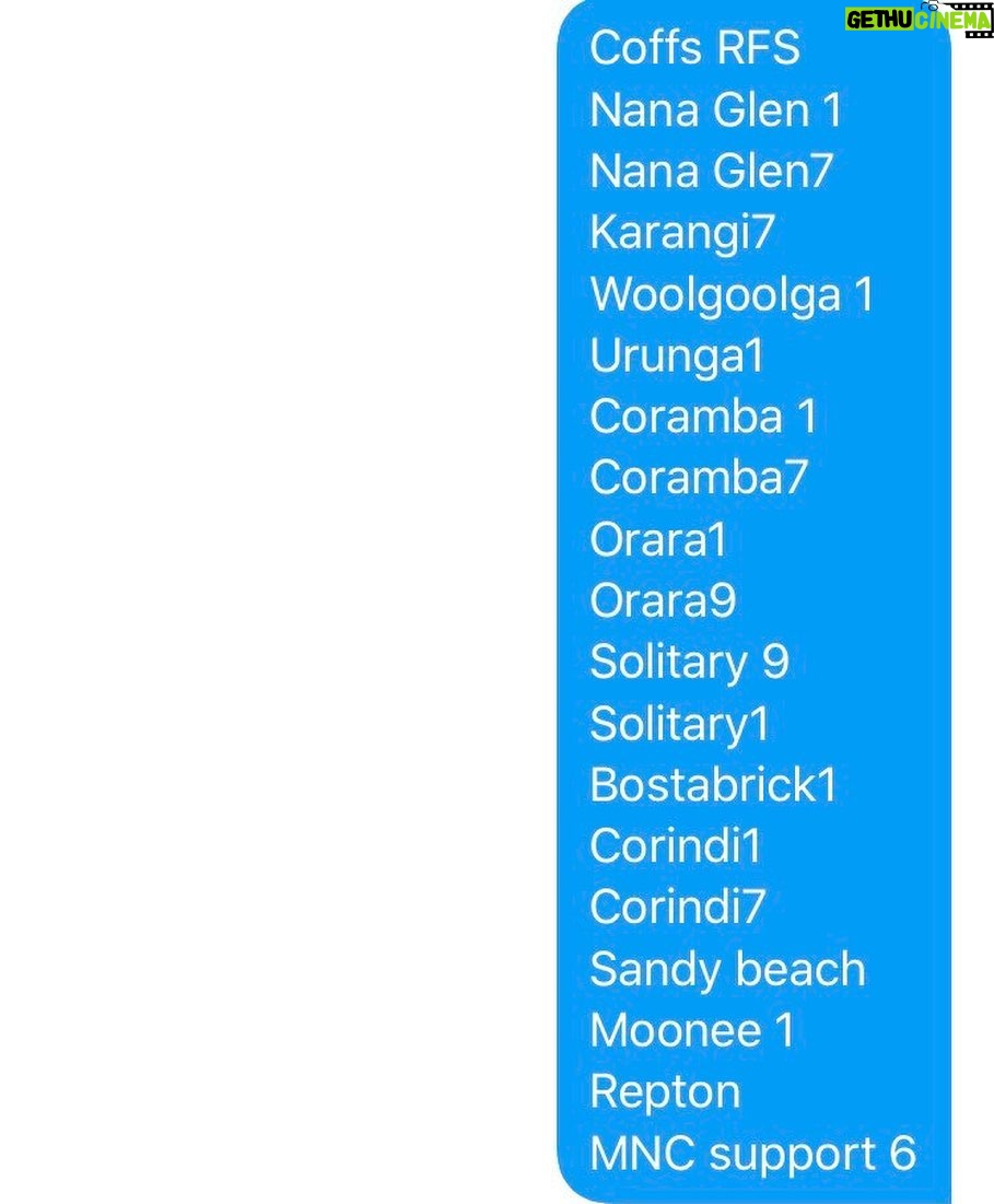 Russell Crowe Instagram - Revised and accurate list $10k each to nana Glen 1 and Nana Glen 7, $5k to the others . Total of $100k Aust. @mcannonbrookes doing the same . @NSWRFS @moonmaninthemorning