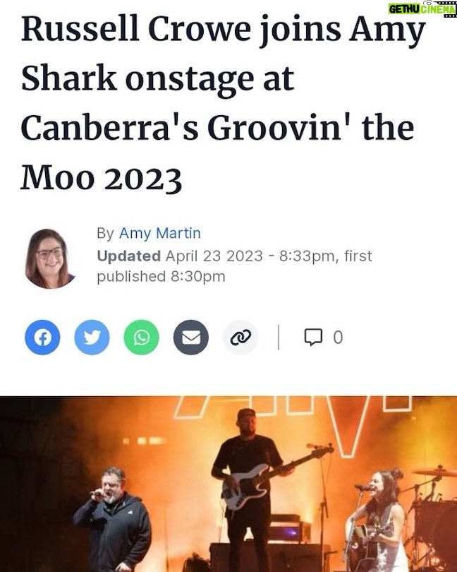 Russell Crowe Instagram - Indoor Garden Party featuring The Gentlemen Barbers, Janet Devlin, Lorraine O’Reilly and Myth of Her, live in Canberra June 6, Canberra Theatre Playhouse