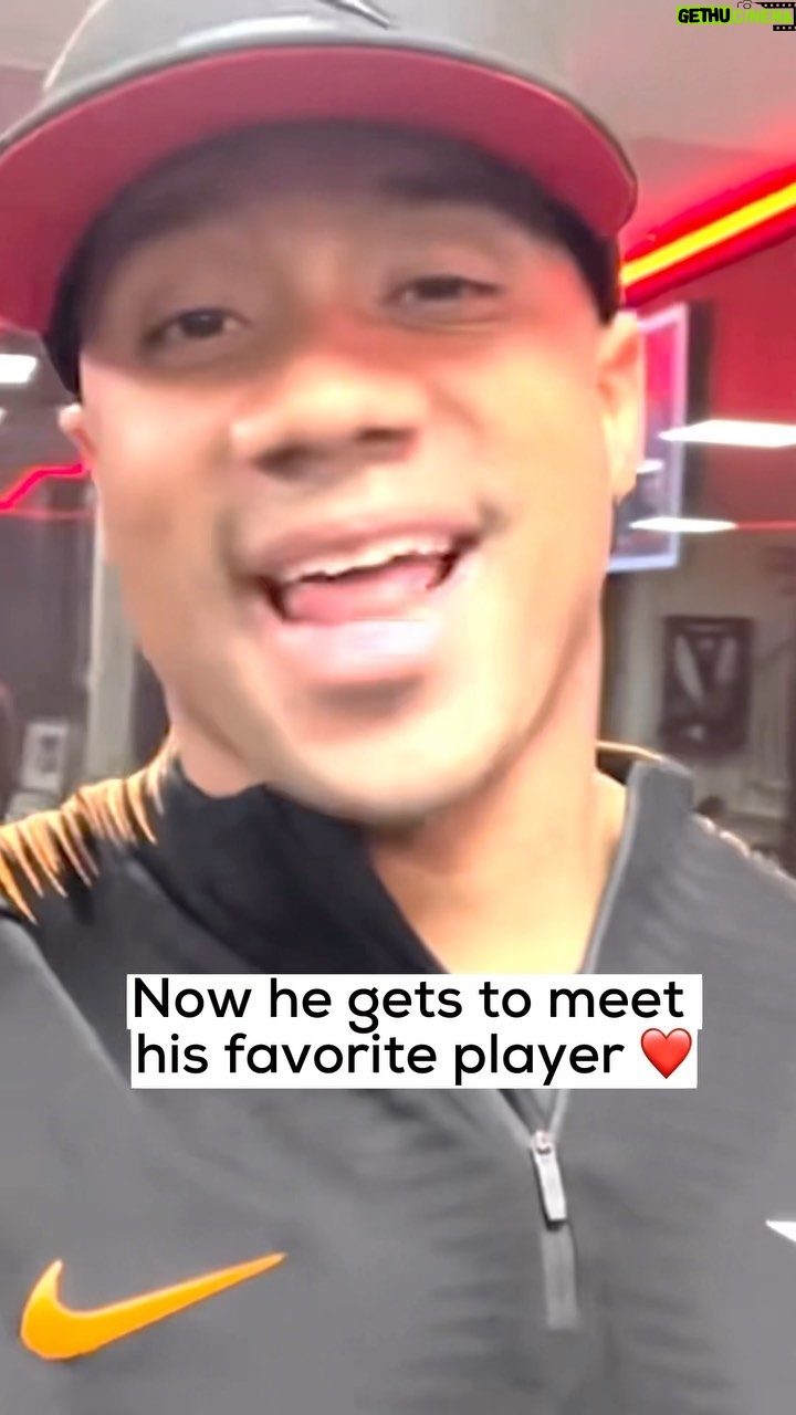Russell Wilson Instagram - Quan, an 18-year old who received a heart transplant last year (after doctors discovered an underlying unknown heart condition while they were treating Quan from a stroke) had one wish! We were honored to take part in his wish reveal so he could meet the person who gave him strength and courage throughout his medical journey - @dangerusswilson. Can’t wait for Quan to meet Russ and the @broncos this fall. Thank you Russ and @fanatics’ incredible partner @makeawishamerica for making this happen !