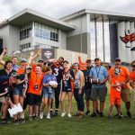 Russell Wilson Instagram - Special Group. Special Day 🧡💙 @ChildrensColo @Broncos @WhyNotYouFdn Denver Broncos