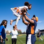 Russell Wilson Instagram - Saturday Family Time. First home game tomorrow! 💙🧡 Denver Broncos