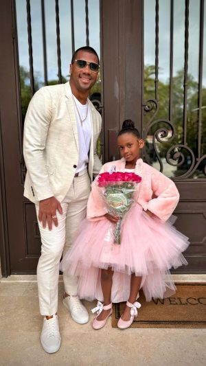 Russell Wilson Instagram - Our 2nd Daddy Daughter Dance! I got 2 out of the 4 Dances Sienna promised 🤣😂🤣 Daddy will take it 😍  @ciara