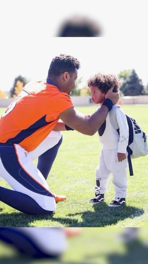 Russell Wilson Instagram - WIN! Happy Bday!!! 3! 
Your name represents “Victory over every challenge!” Through Christ, ALL things are possible! Keep being the light in every room! Your Mom & I love you so much as well as Future & Sienna bc you bring Joy, Love, Peace & Fun every day to our home! Love you to Heaven & Back! 👑🖤 #3 @ciara
