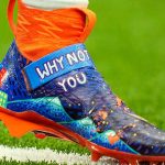 Russell Wilson Instagram - GRATEFUL!! This year’s #MyCauseMyCleats highlights @whynotyoufdn and @childrenscolo to impact the next generation! @austinzart did an Amazing job showcasing our Vision on the cleats and they mean so much to me. Working to INSPIRE others!!