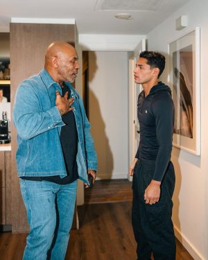 Ryan Garcia Instagram - Felt like a dream when Mike Tyson came and just wanted to hangout before my fight ✨👊 we all love you Mike @miketyson
