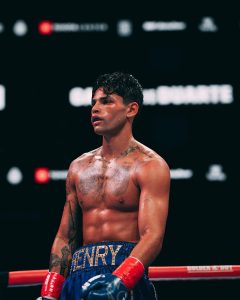 Ryan Garcia Instagram - Despite the wishes of my enemies, God held me thru 💙👊 @daznboxing Houston, Texas