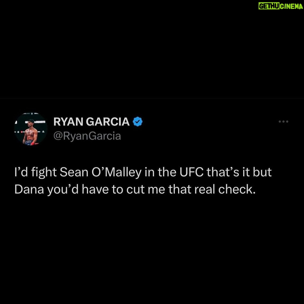 Ryan Garcia Instagram - Dana Whatsup @danawhite