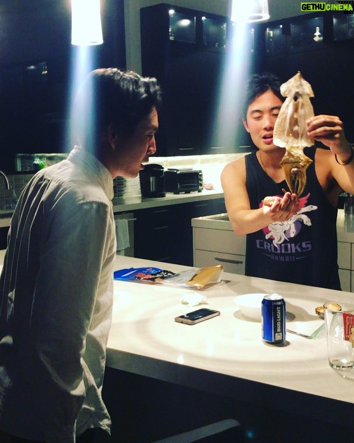 Ryan Higa Instagram - Congrats to @justinchon for getting yet another film into Sundance! His career is blowing up and he’s become so very respected in the film industry... with that being said, here’s me slapping him with a squid. Go support @mspurplefilm