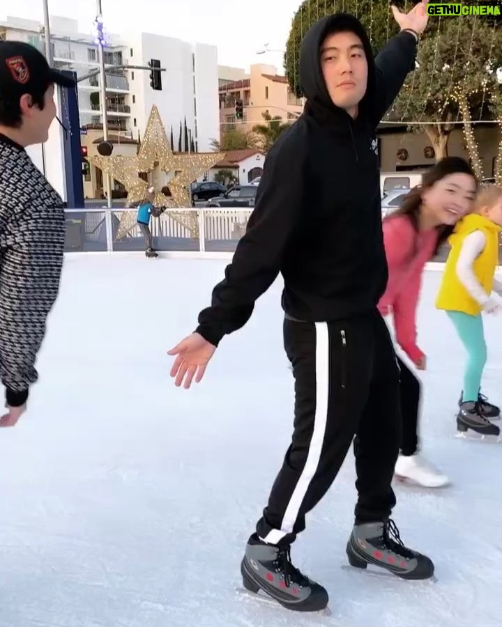 Ryan Higa Instagram - Just some Olympic level ice skating... and also @maiashibutani and @alexshibutani