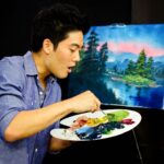 Ryan Higa Instagram - Pretty much my first time painting.. goes to show you why Bob Ross is the 🐐. Video just uploaded! #RyanTries