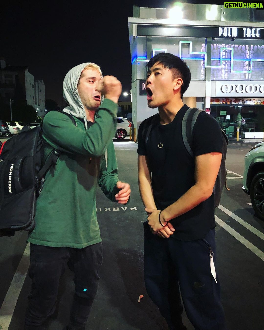 Ryan Higa Instagram - Would you believe me if I said @therackaracka was just trying to feed me skittles... because that’s not what we were doing.