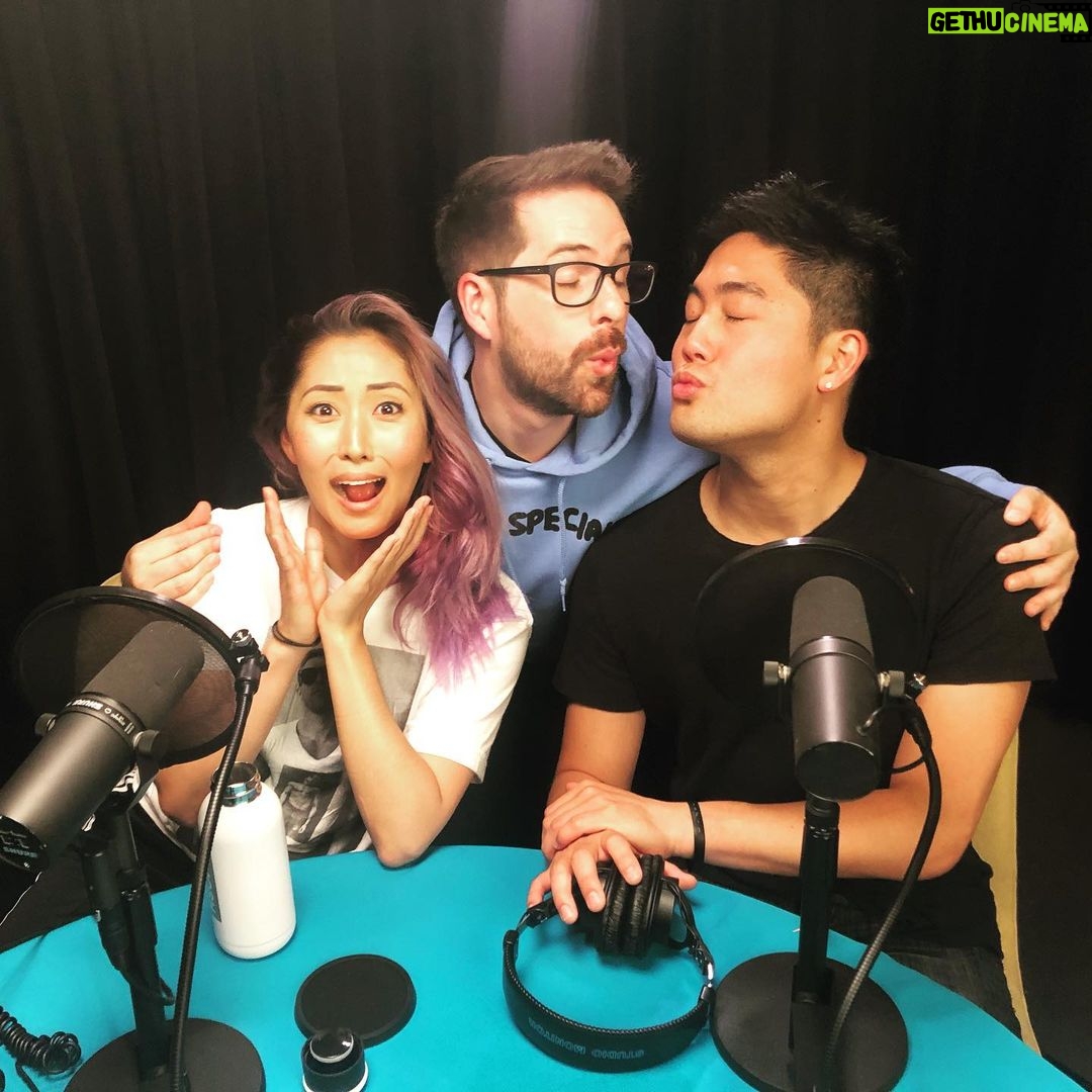 Ryan Higa Instagram - I’ve kissed one of these two people years ago, onscreen. You’ll never know. @ianhecox @atomicmari #smoshcast🎙