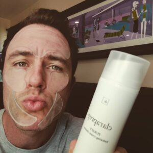 Ryan Kelley Instagram - Update on becoming a BeaUty QuEeN! Ladies I'm learning alllllll your tricks. Skin silky smooth now thanks to @dermaclara! Use code "Rkdc21" to get 21% off your order