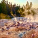 Ryan Phillippe Instagram - the geo thermal pools & hot springs are incredible. boiling water bubbling naturally out of the earth & or blasting into the air. the multicolored bacteria is like ancient paints & ever changing. otherworldly belching mud pools & terraces formed by the centuries of running water constantly changing its shape.