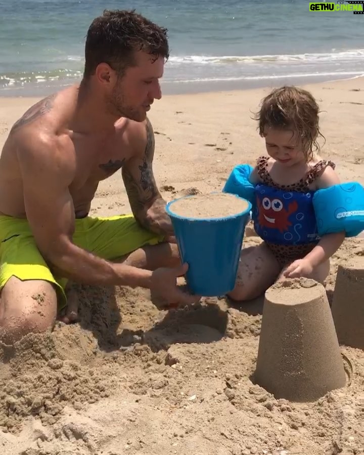 Ryan Phillippe Instagram - we out here sand castlin Bethany Beach, Delaware