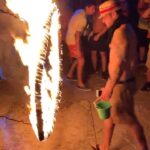 Ryan Phillippe Instagram - "what matters most is how well you walk through the fire" - bukowski #fullmoonparty #kophangan