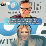 Ryan Seacrest Instagram – On this day in 2004 🥹 Happy 20th anniversary @1027kiisfm! Thanks to all our listeners and shoutout to @mileycyrus for picking up the tab on those juices 🏃🏼 Watch back @ryanseacrest and @officialellenk take a trip down memory lane at the link in bio 🤍 and stay tuned for our 20th anniversary thank you tour later this year!