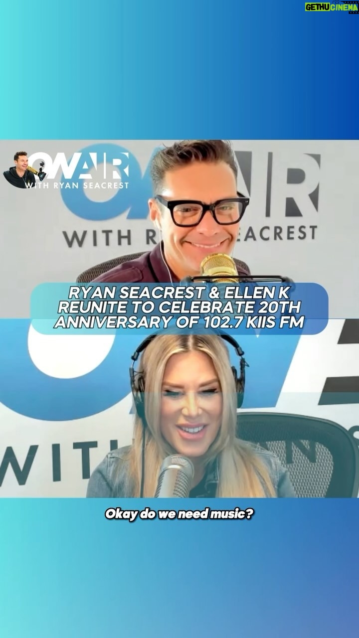 Ryan Seacrest Instagram - On this day in 2004 π₯Ή Happy 20th anniversary @1027kiisfm! Thanks to all our listeners and shoutout to @mileycyrus for picking up the tab on those juices ππΌ Watch back @ryanseacrest and @officialellenk take a trip down memory lane at the link in bio π€ and stay tuned for our 20th anniversary thank you tour later this year!