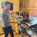 Ryan Seacrest Instagram - Let’s eat. Improvising on this #tacotuesday with tortilla wrapped tofu, tomatoes, onions, cucumbers and herbs