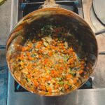 Ryan Seacrest Instagram - Probably the simplest vegetarian meal… Just found what I had in the kitchen to make Italian Soffritto. It’s always great to improvise just don’t forget to top it off with some EVOO