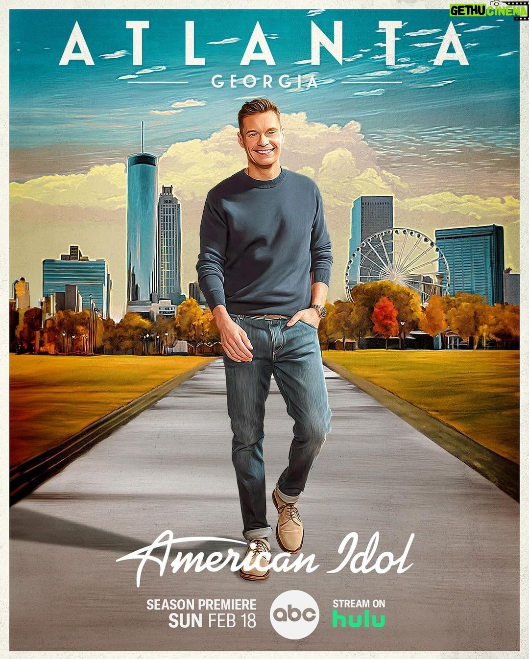 Ryan Seacrest Instagram - Can’t wait to bring #AmericanIdol to my hometown of Atlanta, GA! The journey begins with the season premiere Feb 18 at 8/7c on ABC and Stream on Hulu!