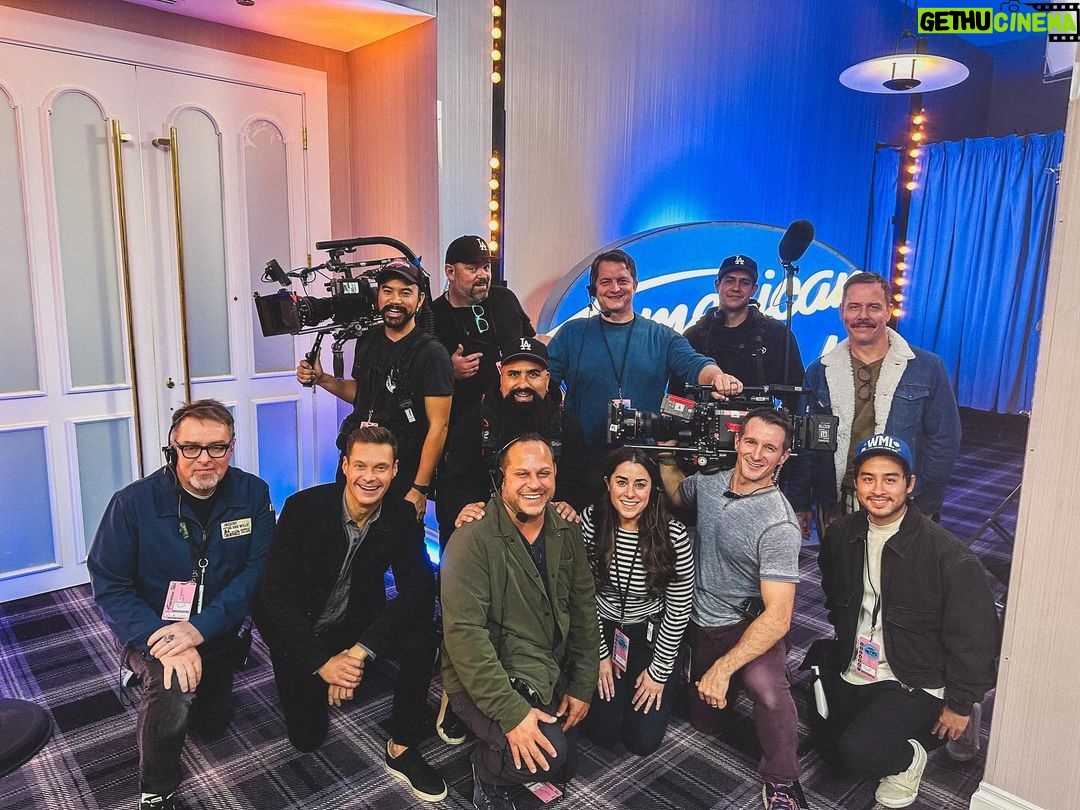 Ryan Seacrest Instagram - The #AmericanIdol crew is some of the best to ever do it, with many of them being here since day 1. They work hard to make dreams come true and capture every tearjerking moment, and I wanted to take a moment to say thank you to all the people behind the scenes of this amazing show. Cheers to another incredible season!