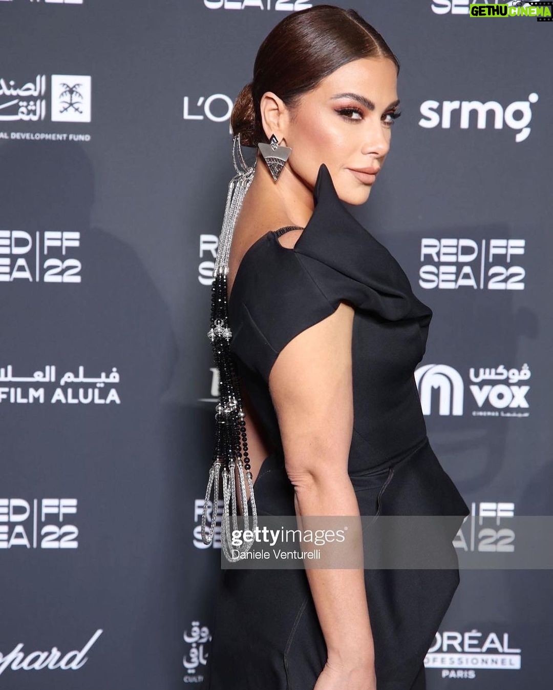 Saba Mubarak Instagram - Closing ceremony @redseafilm Styled by @yasmineeissa Dress @toni_maticevski Jewelry @azzafahmy Hair @salon_mermaid