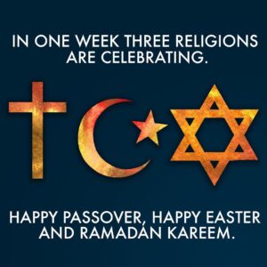 Sacha Baron Cohen Instagram - In one week three religions are celebrating. Happy Passover, happy Easter and Ramadan Kareem.
