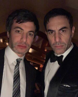 Sacha Baron Cohen Instagram - Post Golden Globes, went to the hottest party in town at Pasadena Olive Garden. Thanks to to the wonderful manager there, Nathan, for looking after me #goldenglobes